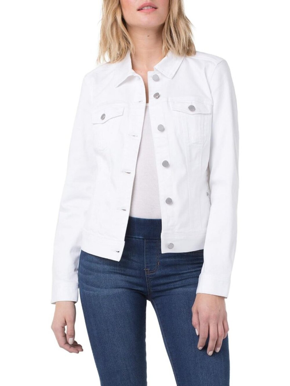 Classic Stretch Denim Jacket in Slub Twill - Versatile Casual Outerwear